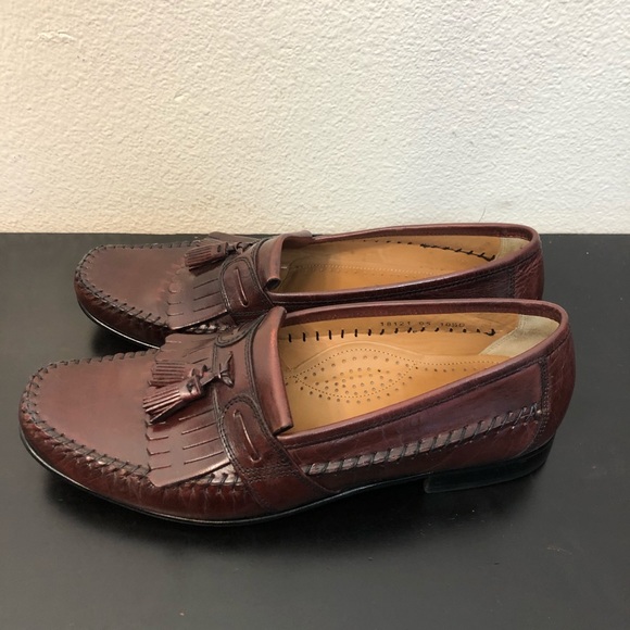 Florsheim Mens Burgundy Brown Leather Loafers